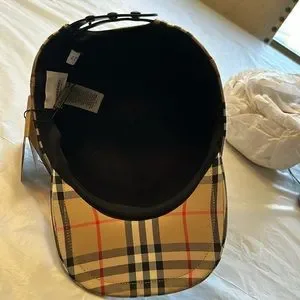 Authentic Burberry Cotton Check Trucker Cap XL, Archive Beige color Burberry Heavy Cotton Check Trucker Cap in Archive Beige | FWRD main image 2